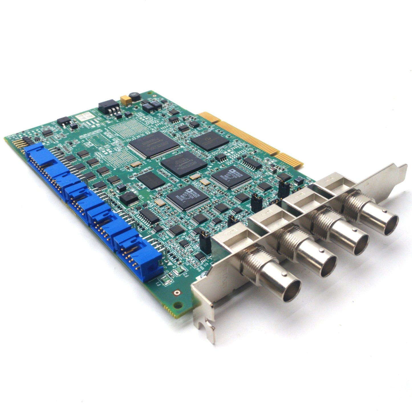 Used Matrox MOR/2VD* Morphis Frame Grabber Card, PCI, 4x BNC, 3x 10-Pin, 30-Pin