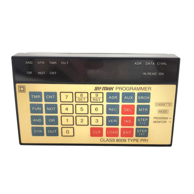 Used Square D Class 8009 Type PR1 SY/MAX Hand-Held PLC Programmer Module