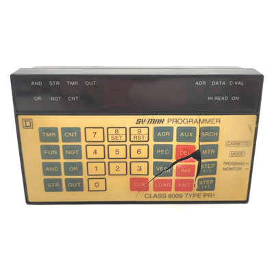 Used Square D Class 8009 Type PR1 SY/MAX Handheld PLC Programmer Module "Torn Keypad"