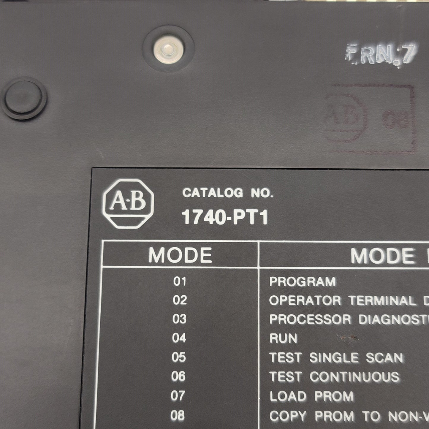 Used Allen Bradley 1740-PT1 Series A Operator Terminal For 1742 Processor Module