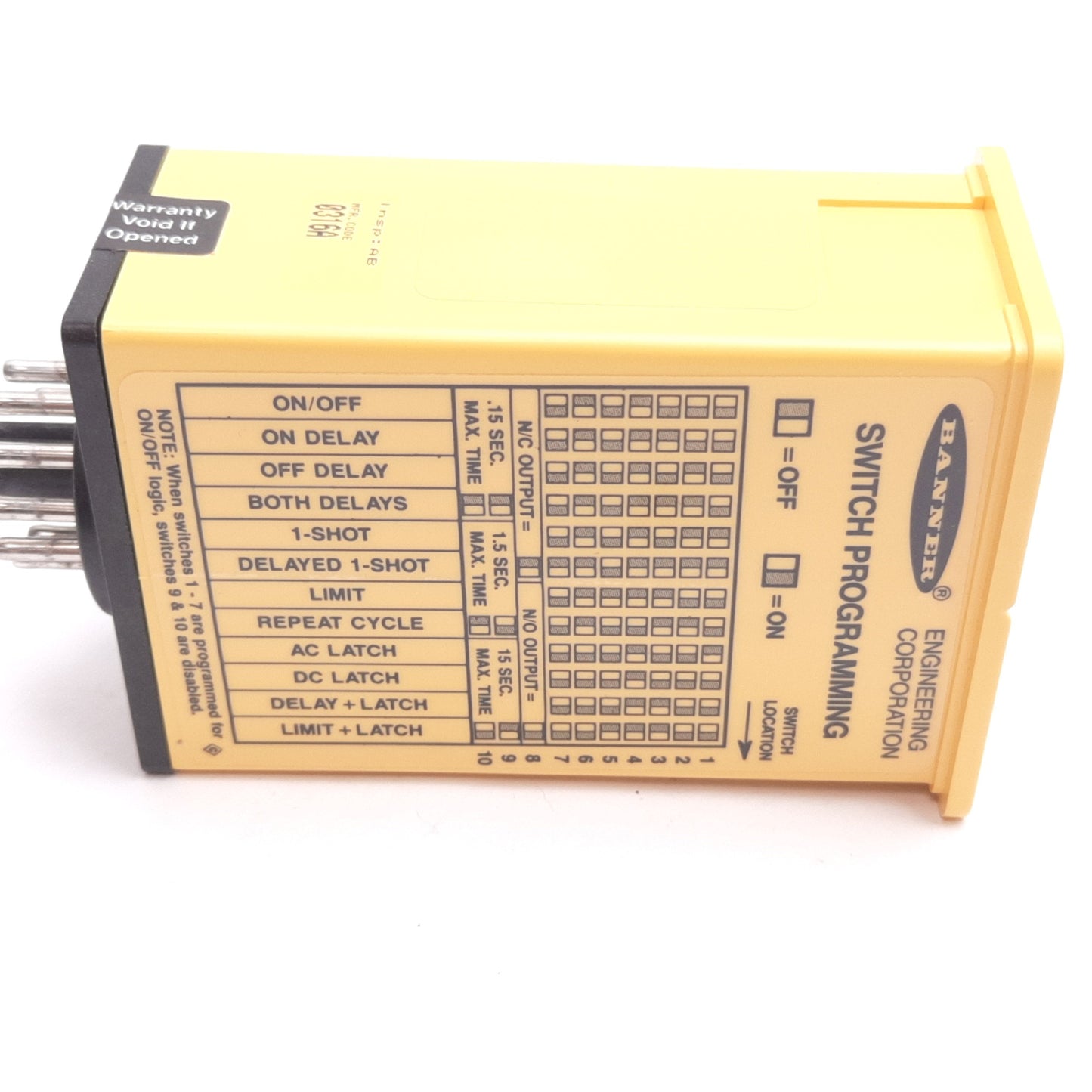 New Banner CL5RA Maxi-Amp Logic Module, 105-130VAC / 12-28VDC, SPDT 5A Relay Output