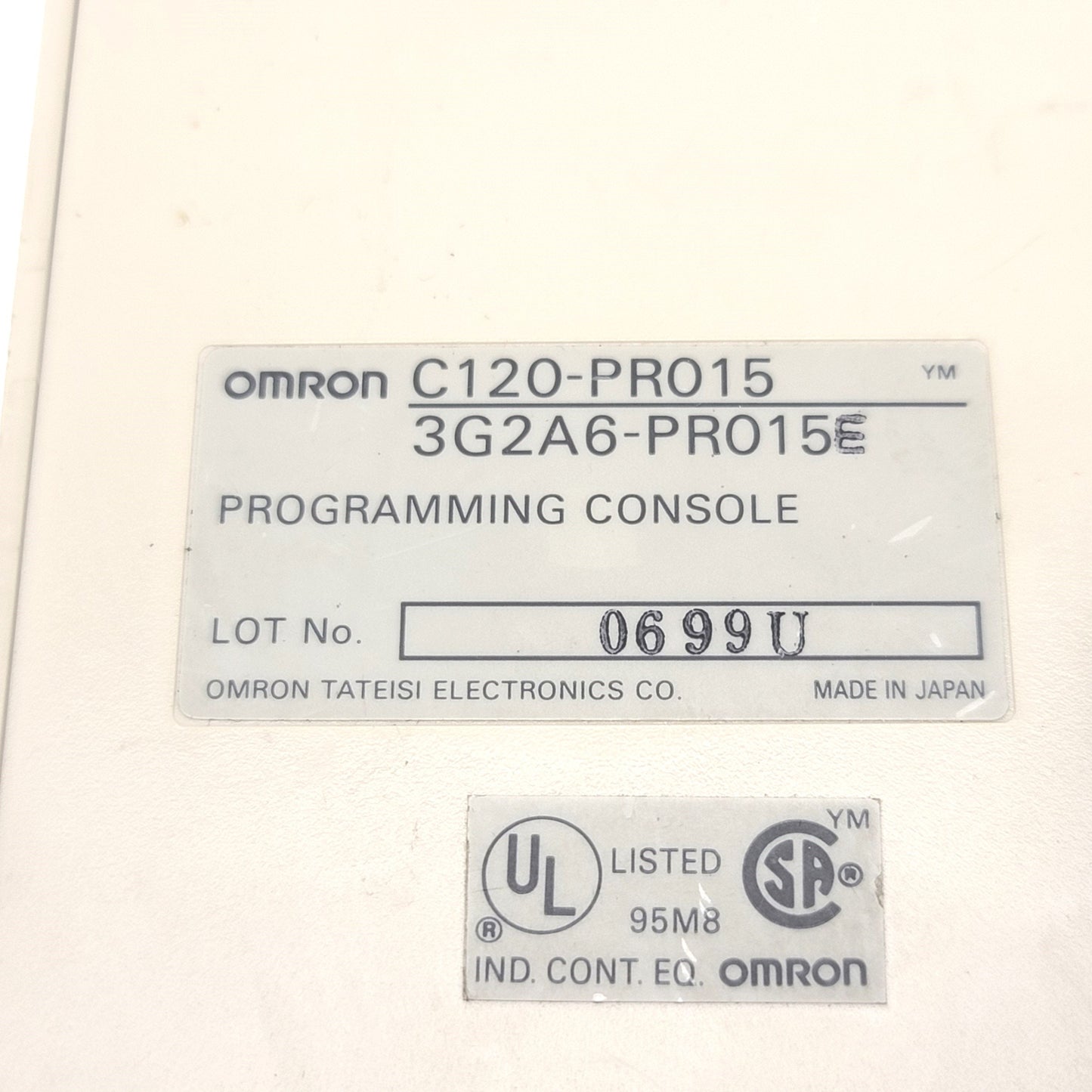 Used Omron C120-PR015, 3G2A6-PR015E Programming Console For C120 PLC