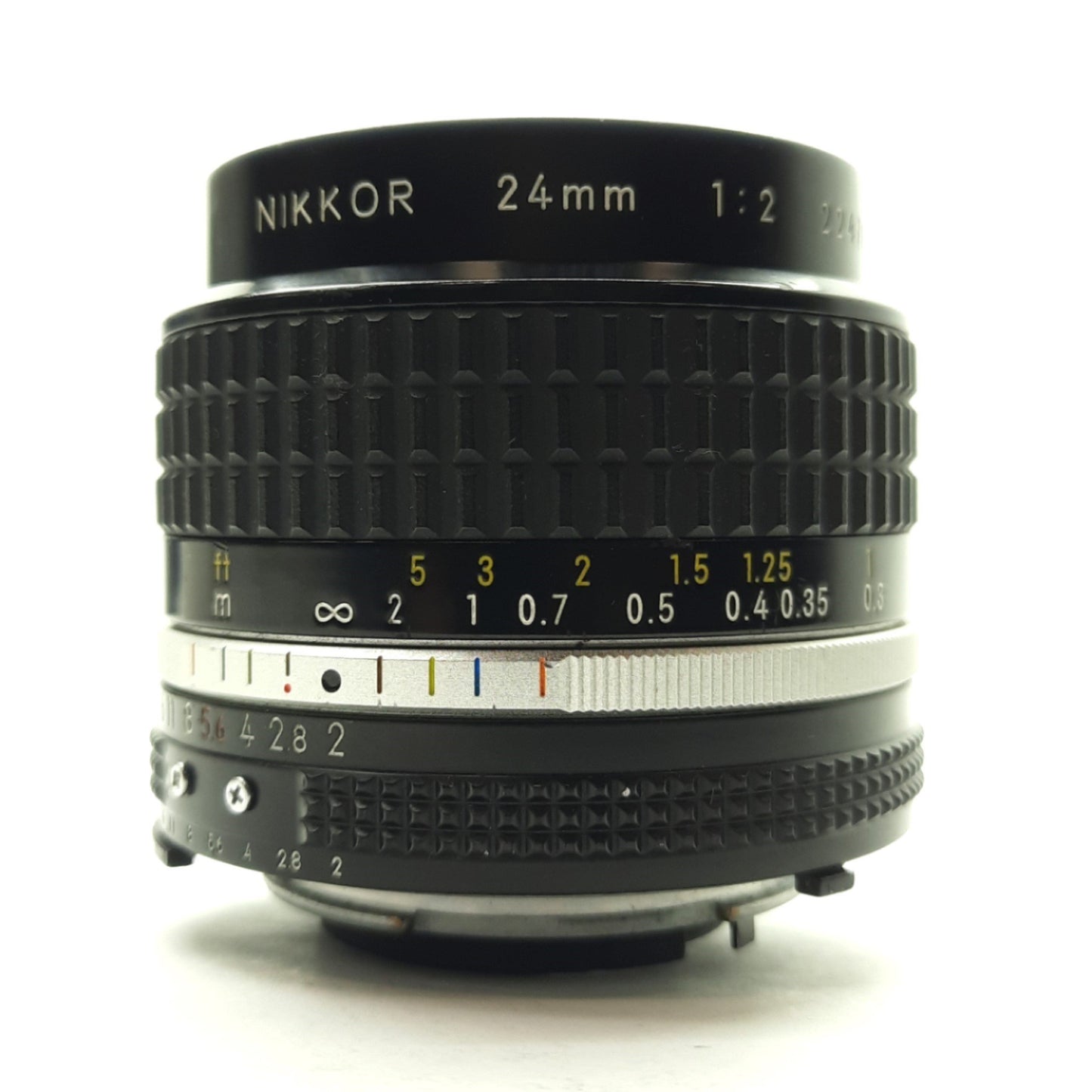 Used NIKON NIKKOR 24mm f/2 Ai-S Wide Angle Camera Lens, 35mm/FX/DX, 24mm FL, F-Mount