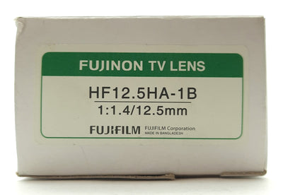 New – Open box Fuji HF12.5HA-1B Machine Vision Lens, 12.5mm FL, 2/3" Format, f/1.4-16, C-Mount