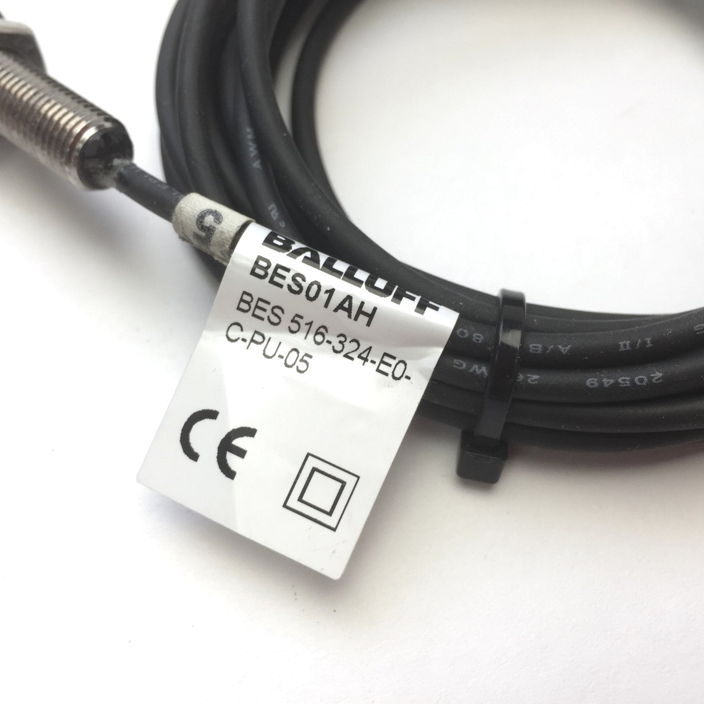 Used Balluff BES01AH Inductive Proximity Sensor, PNP NO, Range: 1.5mm 10-30VDC, M8x1