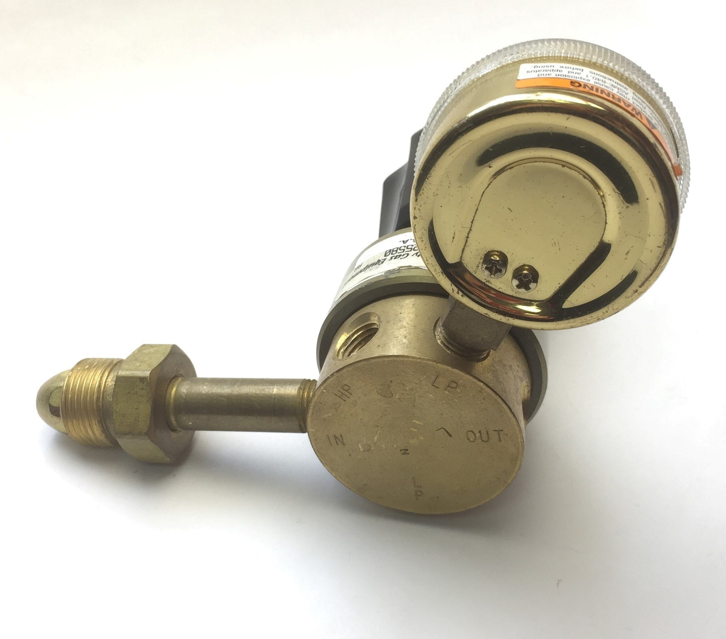 Used Advanced Specialty SSD125580 Brass Regulator, 1/4" NPT, *Missing Inlet Gauge*