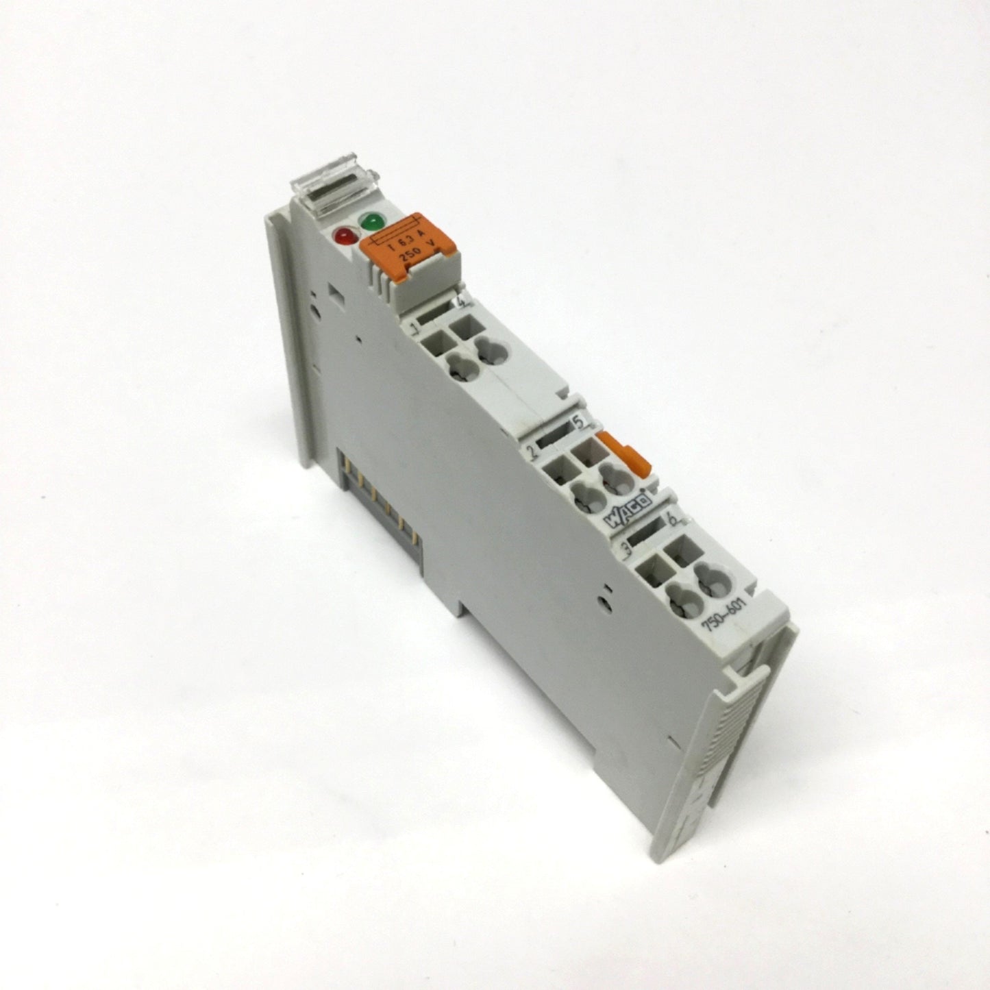 Used WAGO 750-601 Power Supply Module 24VDC 10A, Fuse Holder 6.3A 250VAC 5x20mm