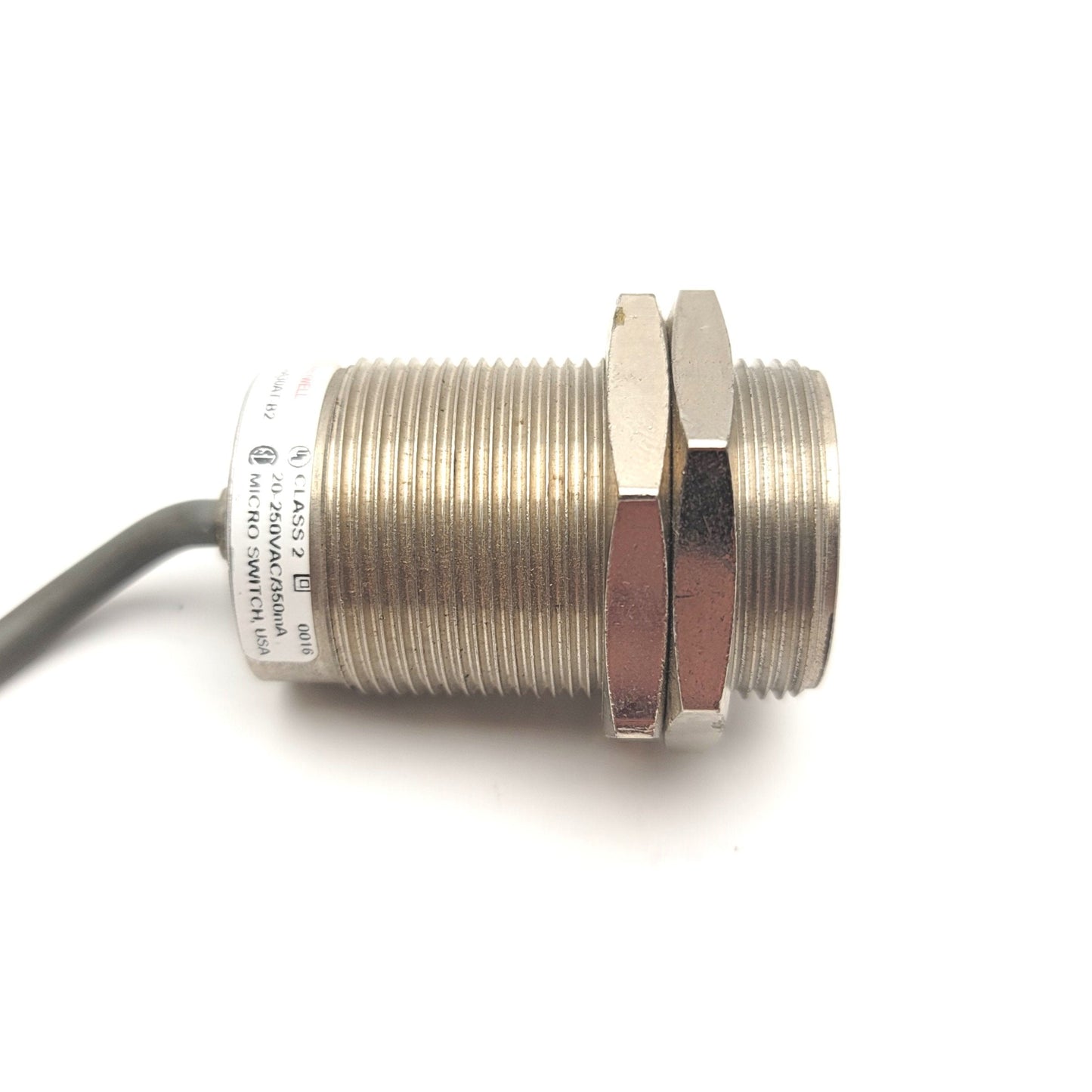 Used Honeywell 993AA30AT-B2 Inductive Proximity Sensor 10mm Range, 20-250VAC 350mA