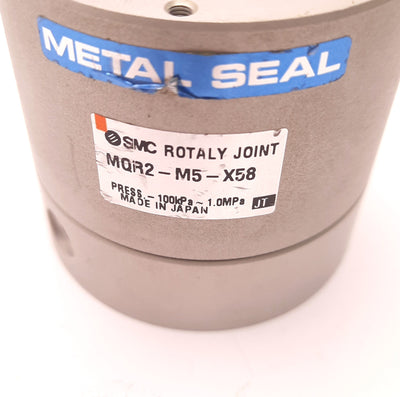 Used SMC MQR2-M5-X58 Rotary Joint 2 Inlet/Outlet, 2 Circuit, M5x0.8, -1 to 10 Bar