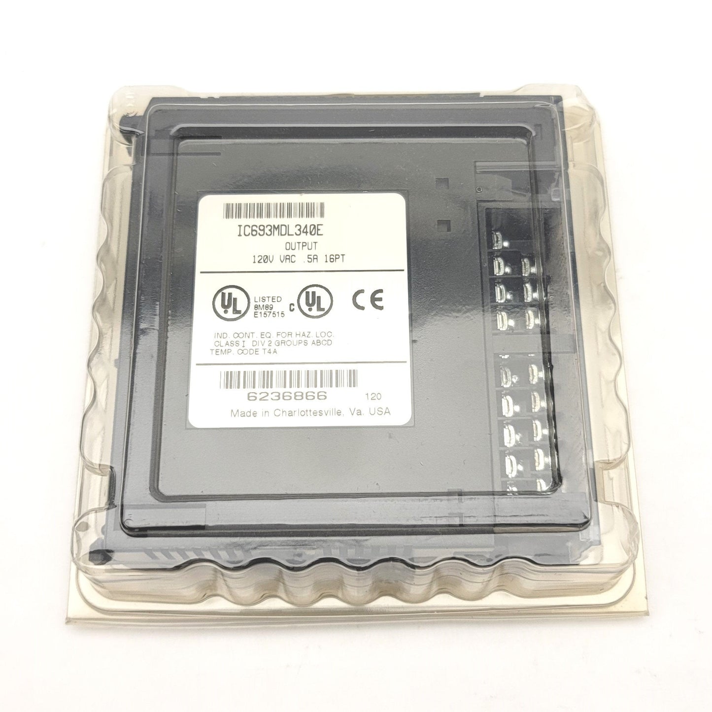 New GE Fanuc IC693MDL340E PLC Output Module 120VAC, 0.5A, 16-Point, Series 90-30