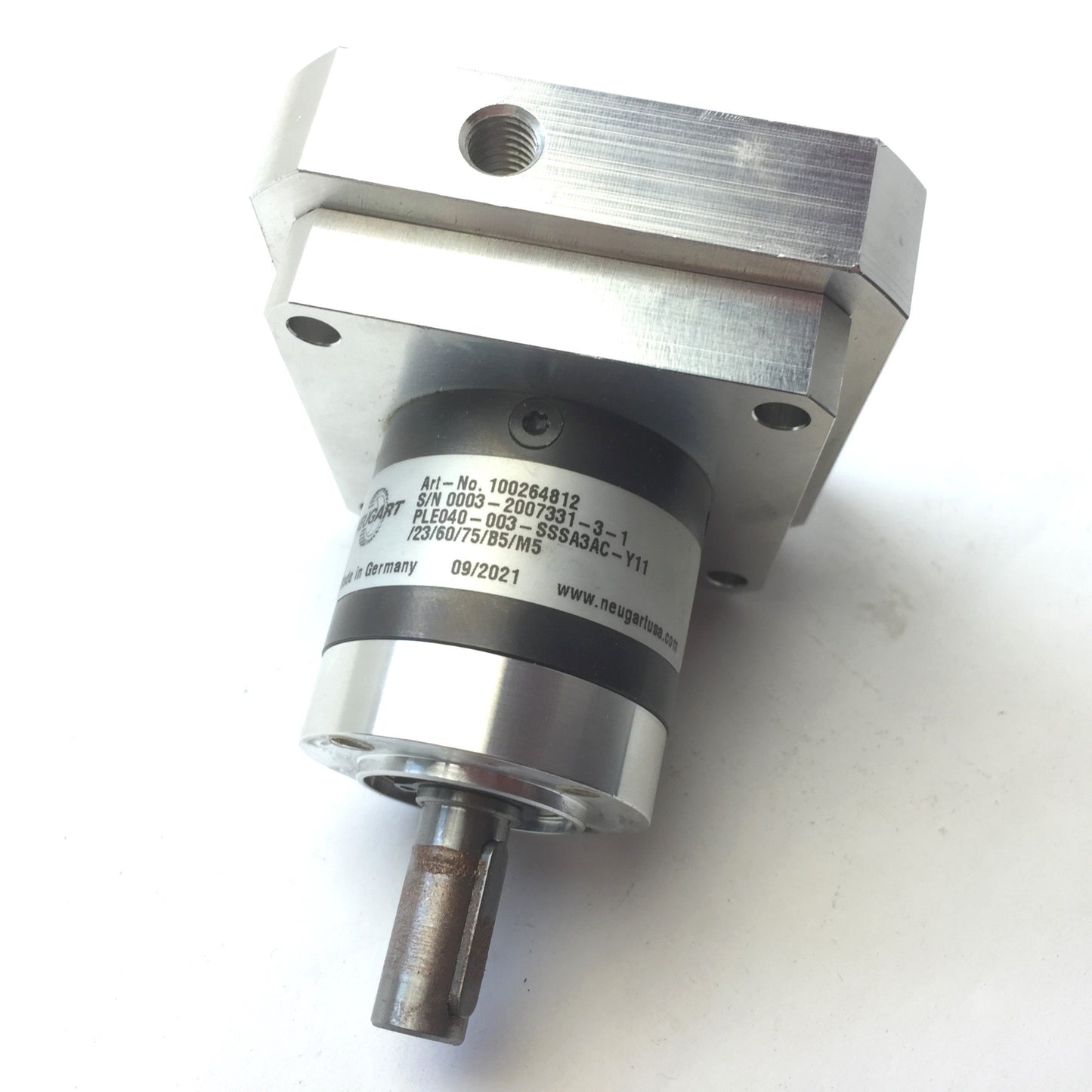 Used Neugart PLE040-003-SSSA3AC Planetary Gearbox, 3:1 Ratio, Frame Size: 40mm