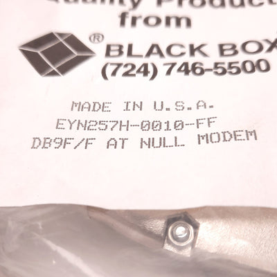 New Other Black Box DB9F/F D-Sub Cable, Female to Female, 10 Feet, 9 Pin Connector