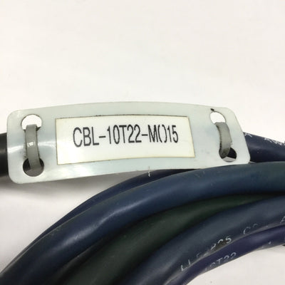 Used Autotech CBL-10T22-M015 Single-Turn Resolver Cable 10-pin MS Connector, 15ft