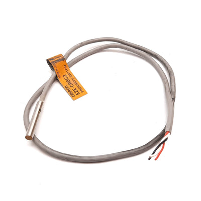 Used Omron E2E-CR8C2 Inductive Proximity Sensor, 0.8mm, 12-24VDC, NPN N/C, 4mm Dia