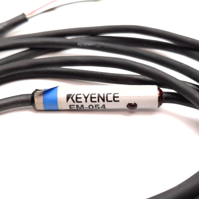 Used Keyence EM-054 Inductive Proximity Sensor, 1.2mm, 12-30VDC, NPN N/O, 3-Wire