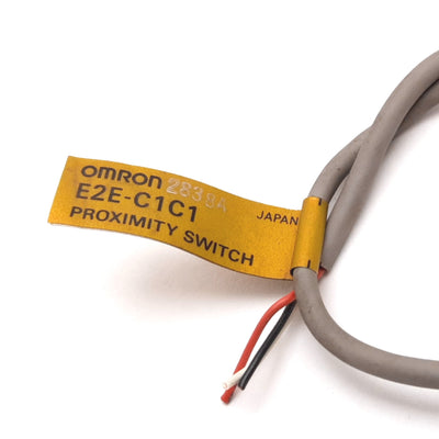 Used Omron E2E-C1C1 Inductive Proximity Sensor, 1mm, 12-24VDC, NPN N/O, 3-Wire