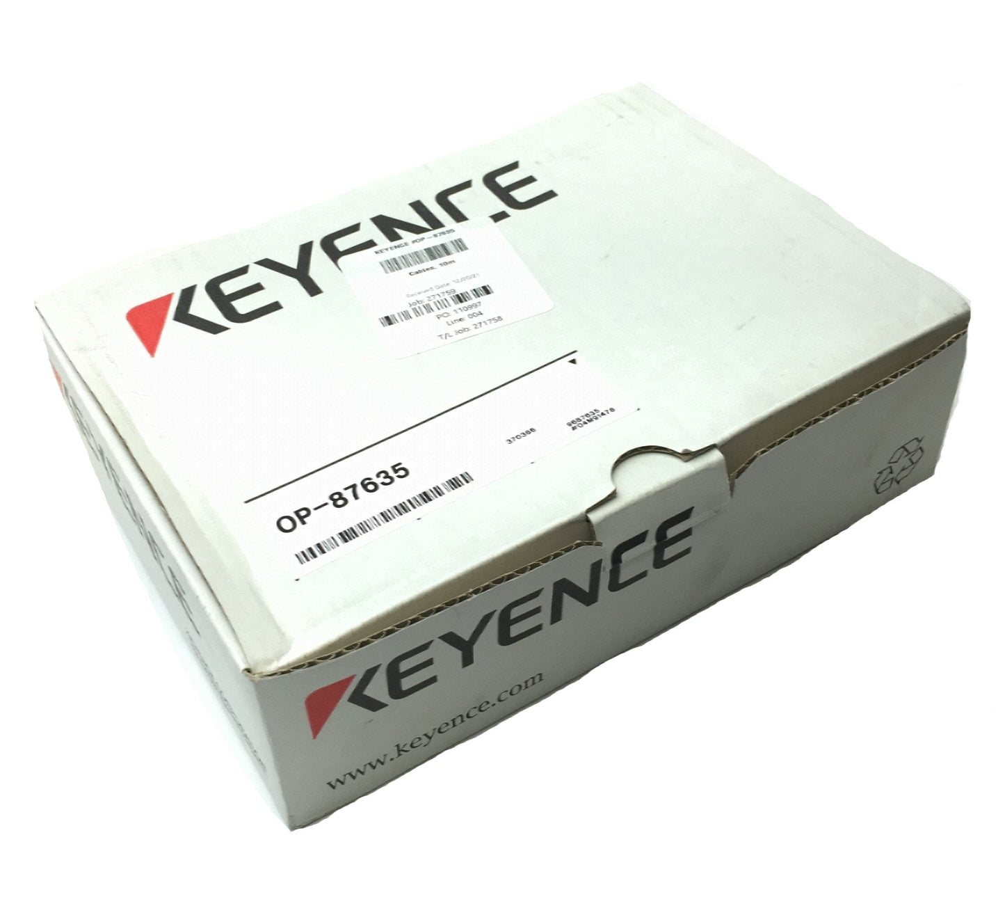 New Keyence OP-87635 PVC Connector Cable, M12 Straight to Flying Leads, Length: 10m