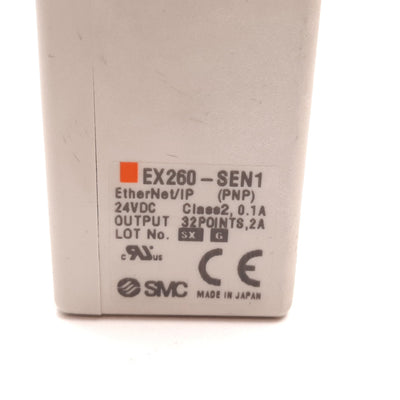 Used SMC EX260-SEN1 EX300 EtherNet/IP Serial Interface Unit, PNP, 24VDC, 32-Output