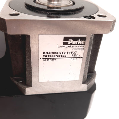 Used Parker CG-RX23-010-51527 Gen II Right-Angle Gearhead Reducer 10:1 Ratio NEMA 23