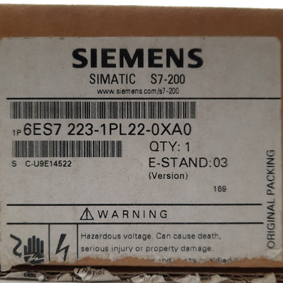 New Other Siemens 6ES7 223-1PL22-0XA0 Simatic S7-200 CPU I/O Compact PLC 16 In 16 Out 24V