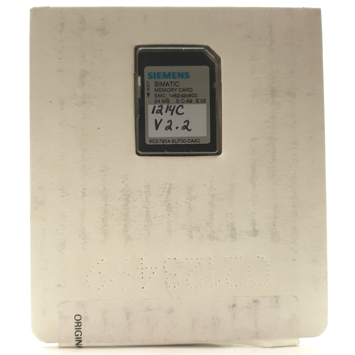 Used Siemens 6ES7 954-8LF00-0AA0 SIMATIC SD Memory Card, 24MB Capacity