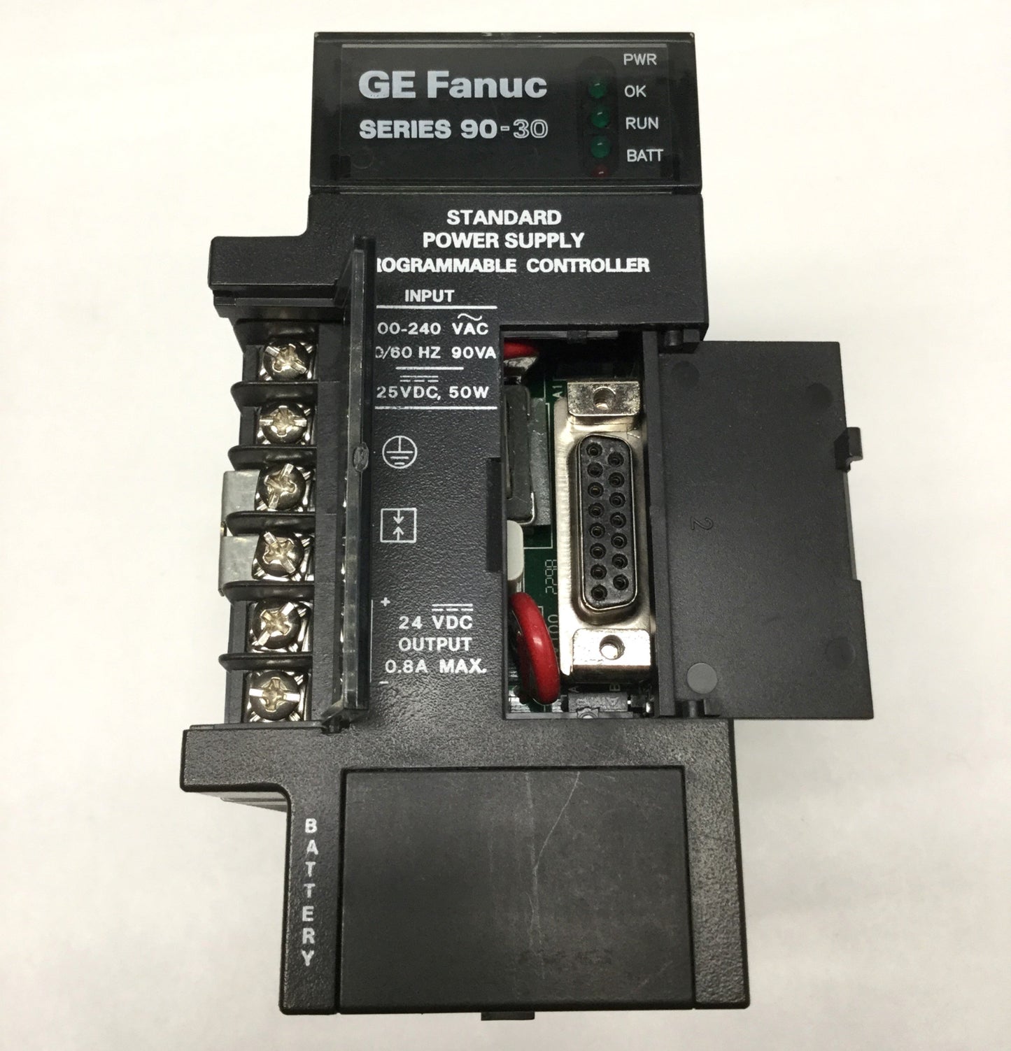 Used GE Fanuc IC693PWR321T Series 90-30 Power Supply Module, 100-240VAC IN, 24VDC OUT