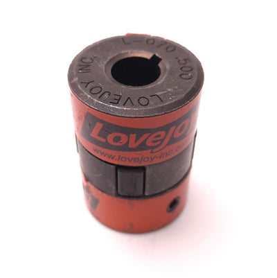 Used Lovejoy L-070 Coupler Assembly w/ Spider 1/2" to 14mm Bore, 1-3/8" OD