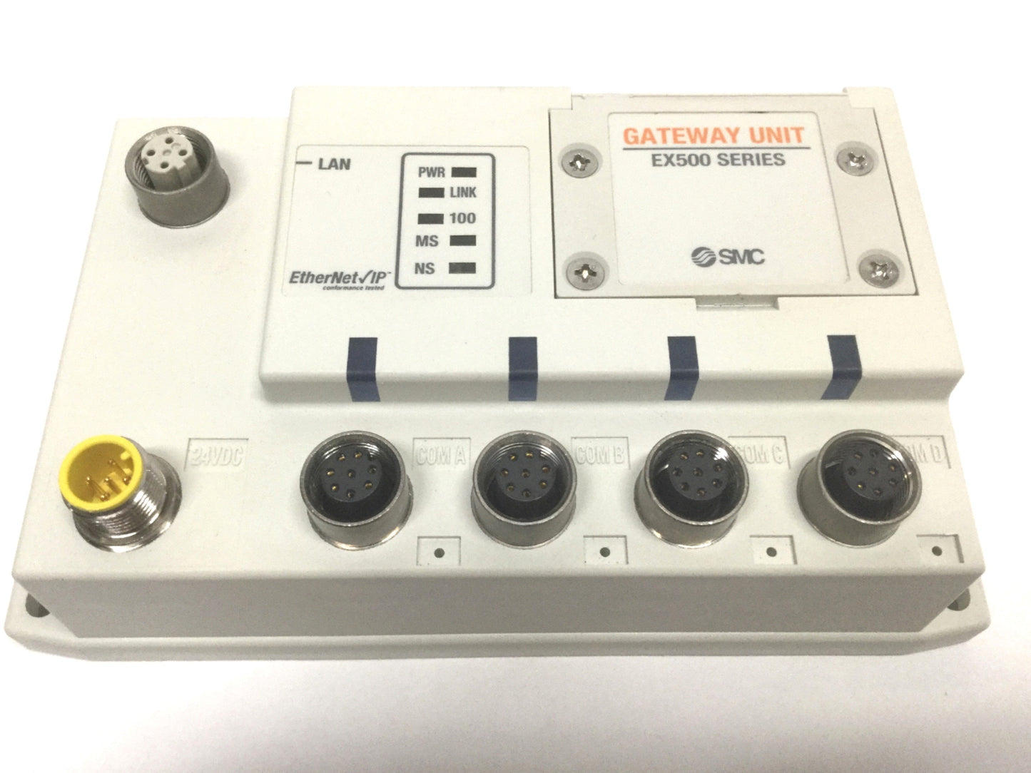 Used SMC EX500-GEN1 Serial Gateway Unit, EtherNet/IP, 24VDC 200mA, 64-Point I/O