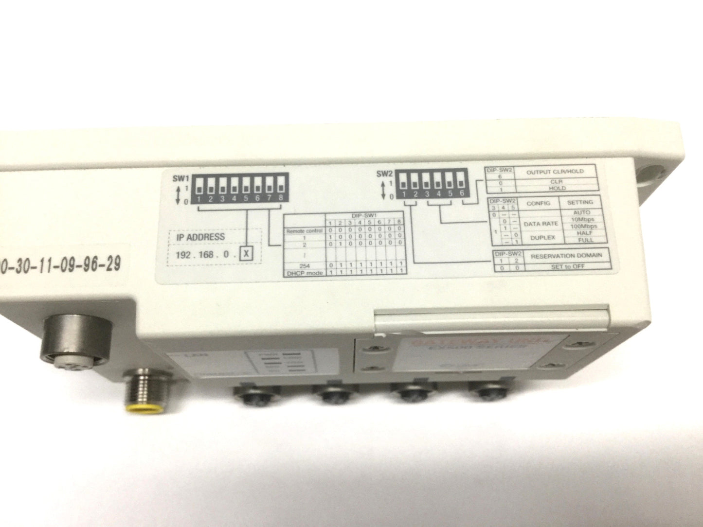 Used SMC EX500-GEN1 Serial Gateway Unit, EtherNet/IP, 24VDC 200mA, 64-Point I/O