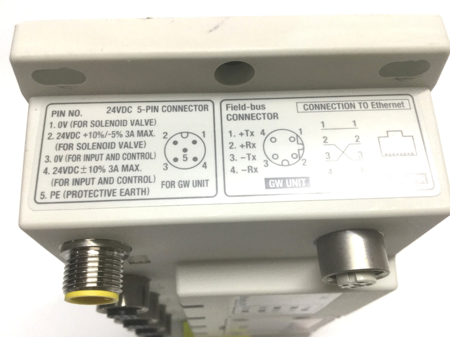 Used SMC EX500-GEN1 Serial Gateway Unit, EtherNet/IP, 24VDC 200mA, 64-Point I/O