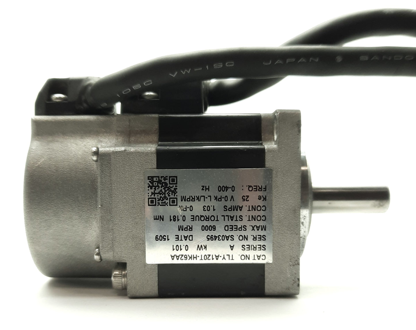 Used Allen Bradley TLY-A120T-HK62AA Kinetix Servo Motor .101kW 3Ø 230VAC Ø8mm Shaft