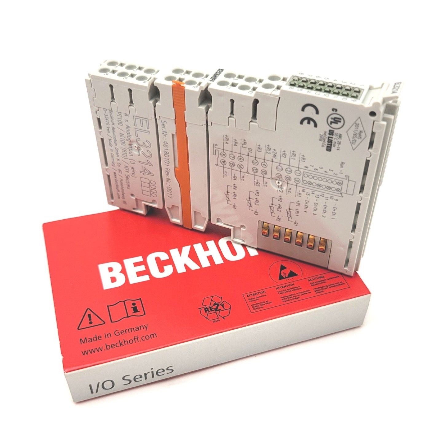 New Beckhoff EL3214 EtherCAT 4-Channel Analog Input Temperature RTD Module 16 bit