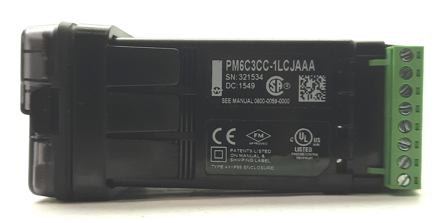 Used Watlow PM6C3CC-1LCJAAA PID Controller, Switched DC, RTD/TC, 24VAC/DC, 1/16 DIN