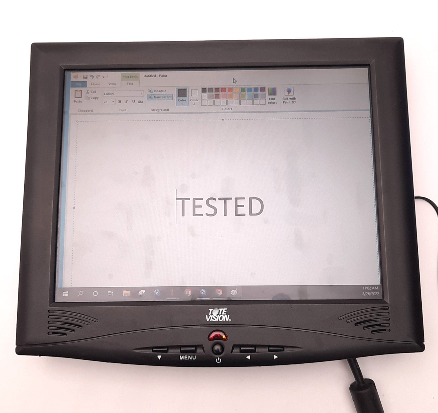 Used Tote Vision LCD-1048HD TFT LCD Monitor 10.4" VGA RS232 1024x768 12v DC 2 Amps