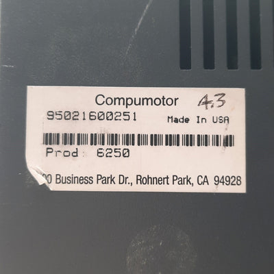 Used Parker 6250 Compumotor Servo Controller, 2-Axis, ñ10VDC Command, RS-232, 120VAC