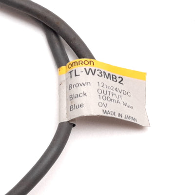 Used Omron TL-W3MB2 Inductive Proximity Sensor, 3mm, PNP N/C, 12-24VDC, 3-Wire