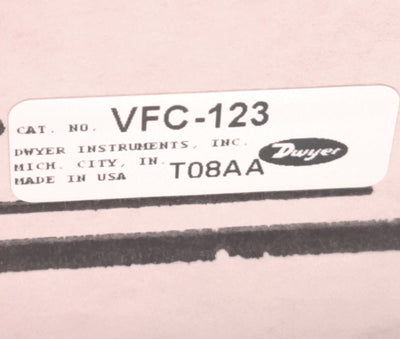 For parts or not working Dwyer VFC-123 Flow Meter 0 to 100 SCFM 100Psig Max, 2% Accuracy 1" NPT, No Float