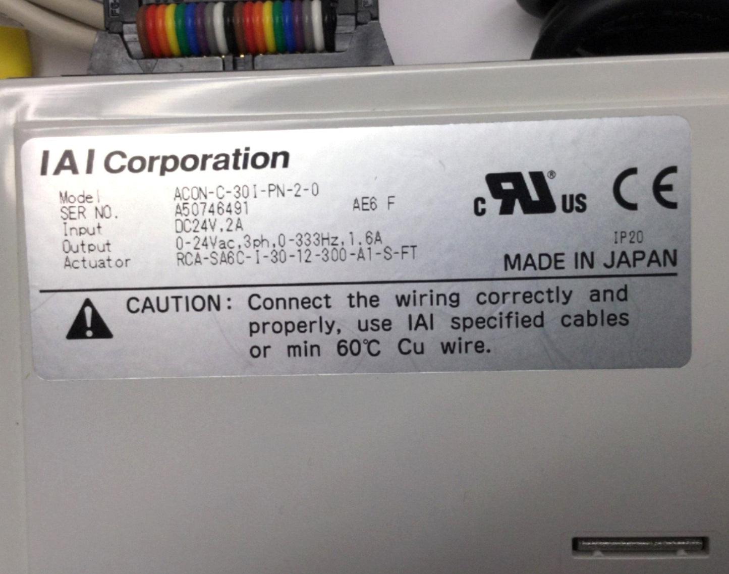 Used IAI RCA-SA6C ROBO Cylinder Linear Ball Screw Actuator w/Paired Controller 300mm