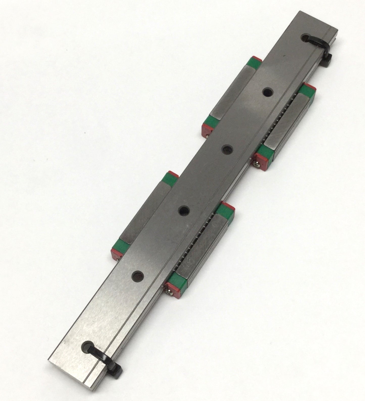 Used Hiwin MGW9CH (x2) Ball Bearing Carriage Block Slides on 170mm Linear Guide Rail