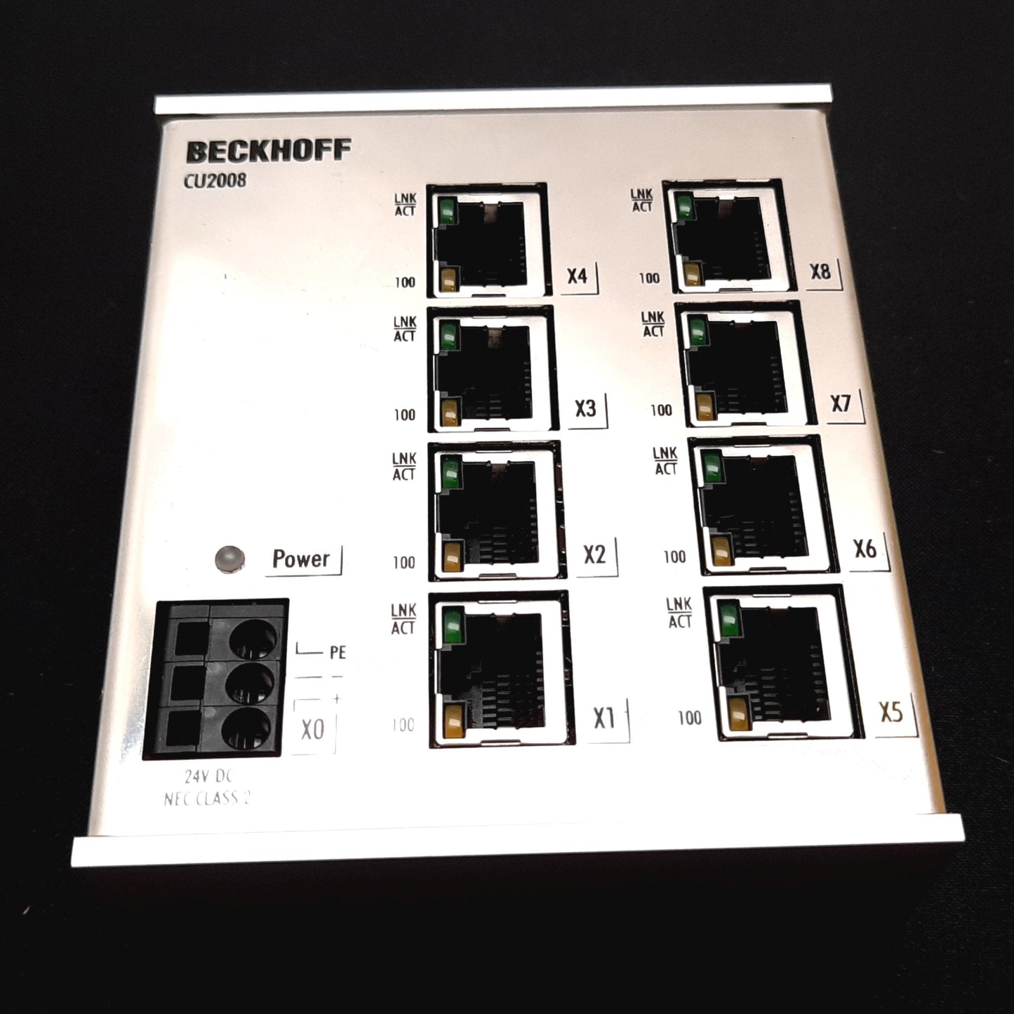 Used Beckhoff CU2008-0000 Ethernet Switch, 8-Ports, 10-100 Mbits/s, Input: 24VDC