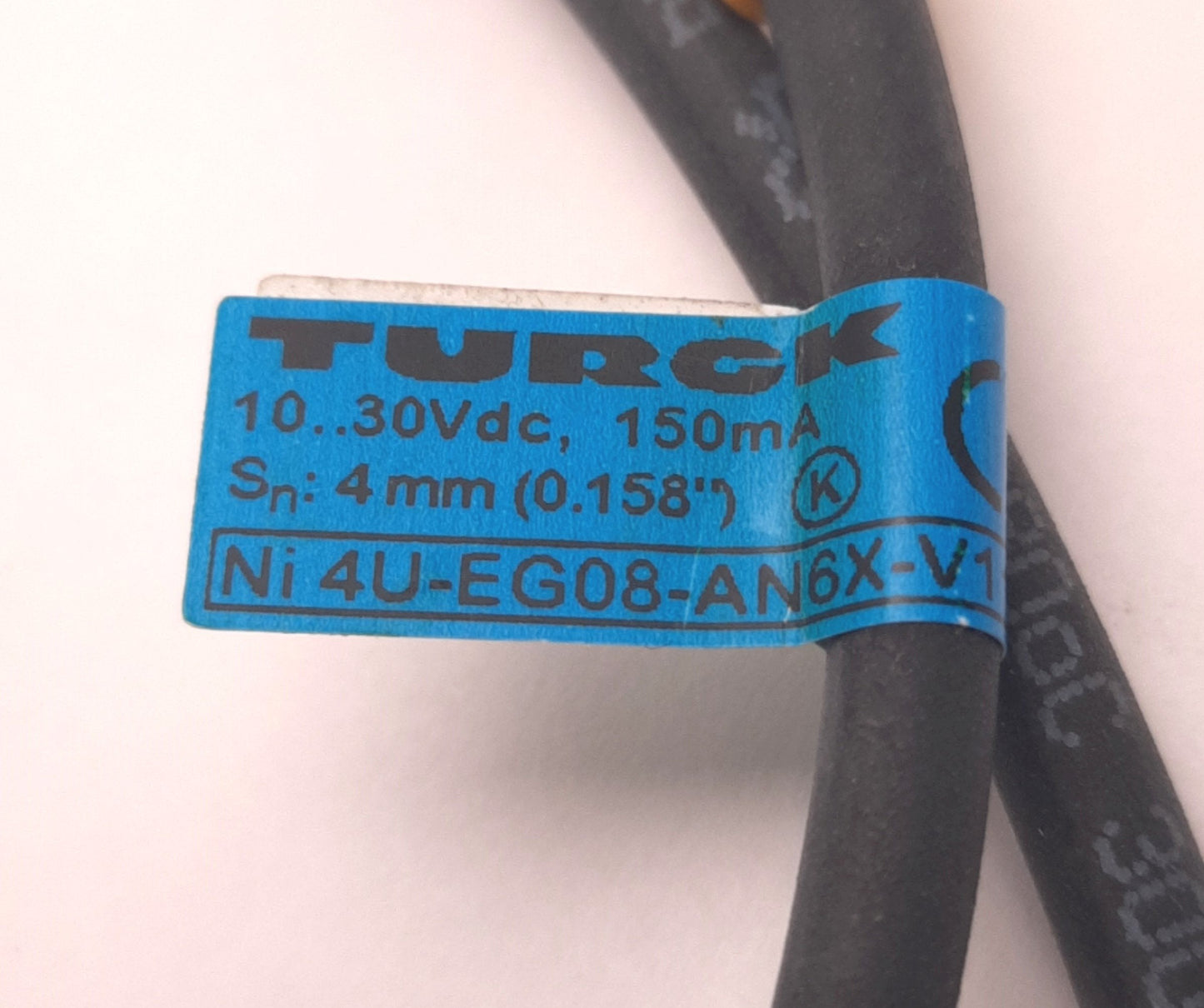 Used Turck Ni4U-EG08-AN6X-V1131 Inductive Proximity Sensor, 4mm, 10-30VDC, NPN N/O