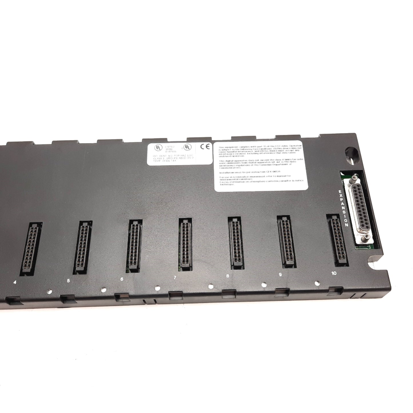 Used GE Fanuc IC693CHS392F Backplane, 10-Slot Expansion, For Series 90-30 PLC