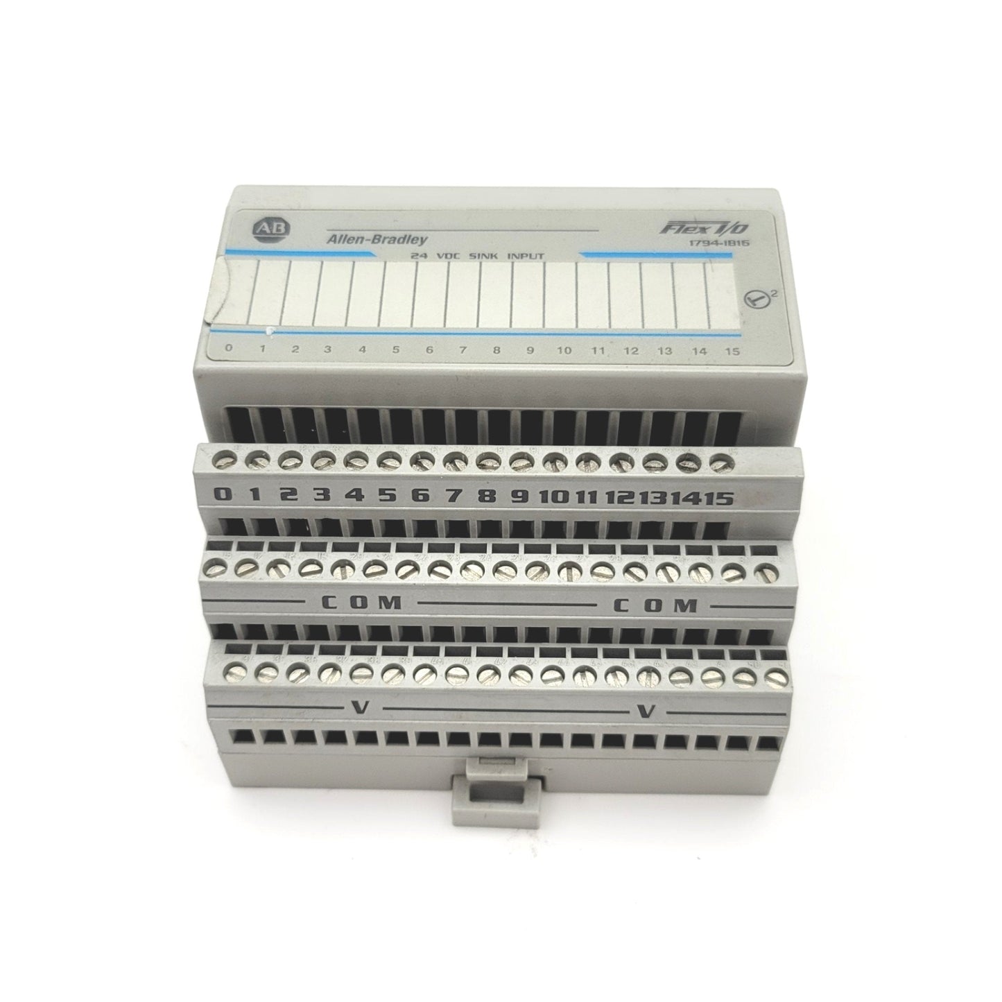 Used Allen Bradley 1794-IB16 Ser A Flex I/O Digital Input Module With Base, 16 Point