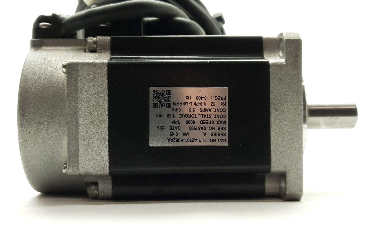 Used Allen Bradley TLY-A230T-HJ62AA Servo Motor .45kW 12mm Shaft 3PH 230V 5.5A