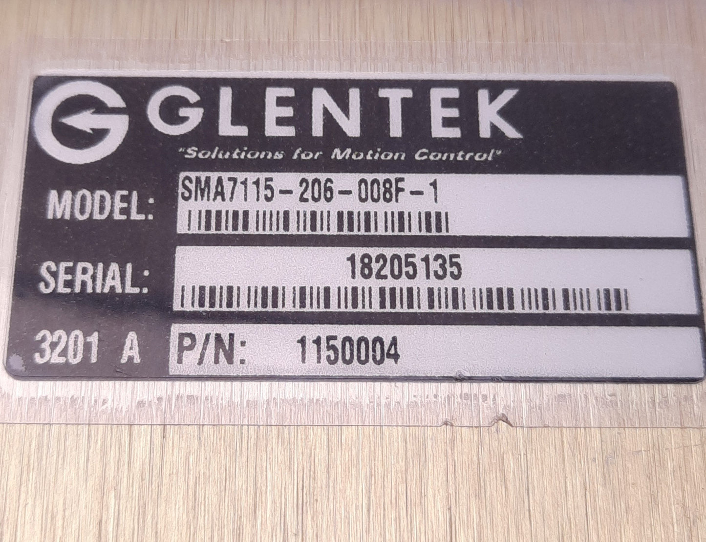 Used Glentek SMA7115-206-008F-1 Brush-Type Amplifier Module 30-220v DC 15A Cont