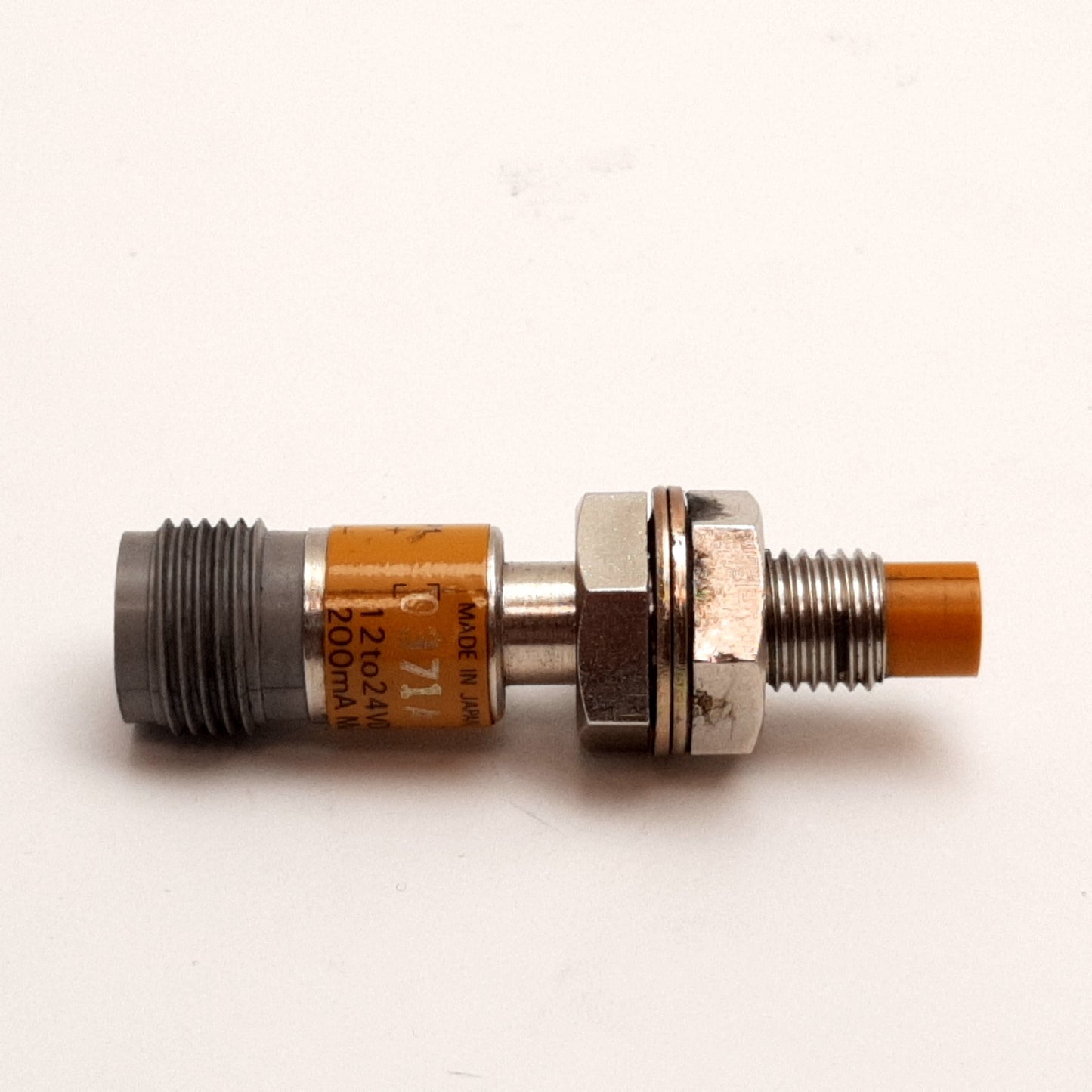 Used Omron E2E-X2ME1-P1 Inductive Proximity Sensor, 2mm, 12-24VDC, NPN N/O, M8