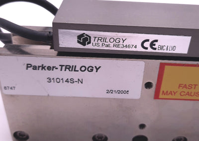 Used Parker 31014S-N / 310-3A Trilogy Ironless Linear Motor & Track, 8" Motor Length