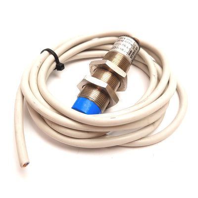 Used Diell VK1/A0-2A Inductive Proximity Sensor, 8mm, 20-253VAC, M18, 2-Wire 1.5m