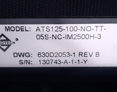 Used Aerotech ATS125-100-NO-TT-05S-NC-IM2500H-3 Linear Positioner/Motor, 100mm Travel