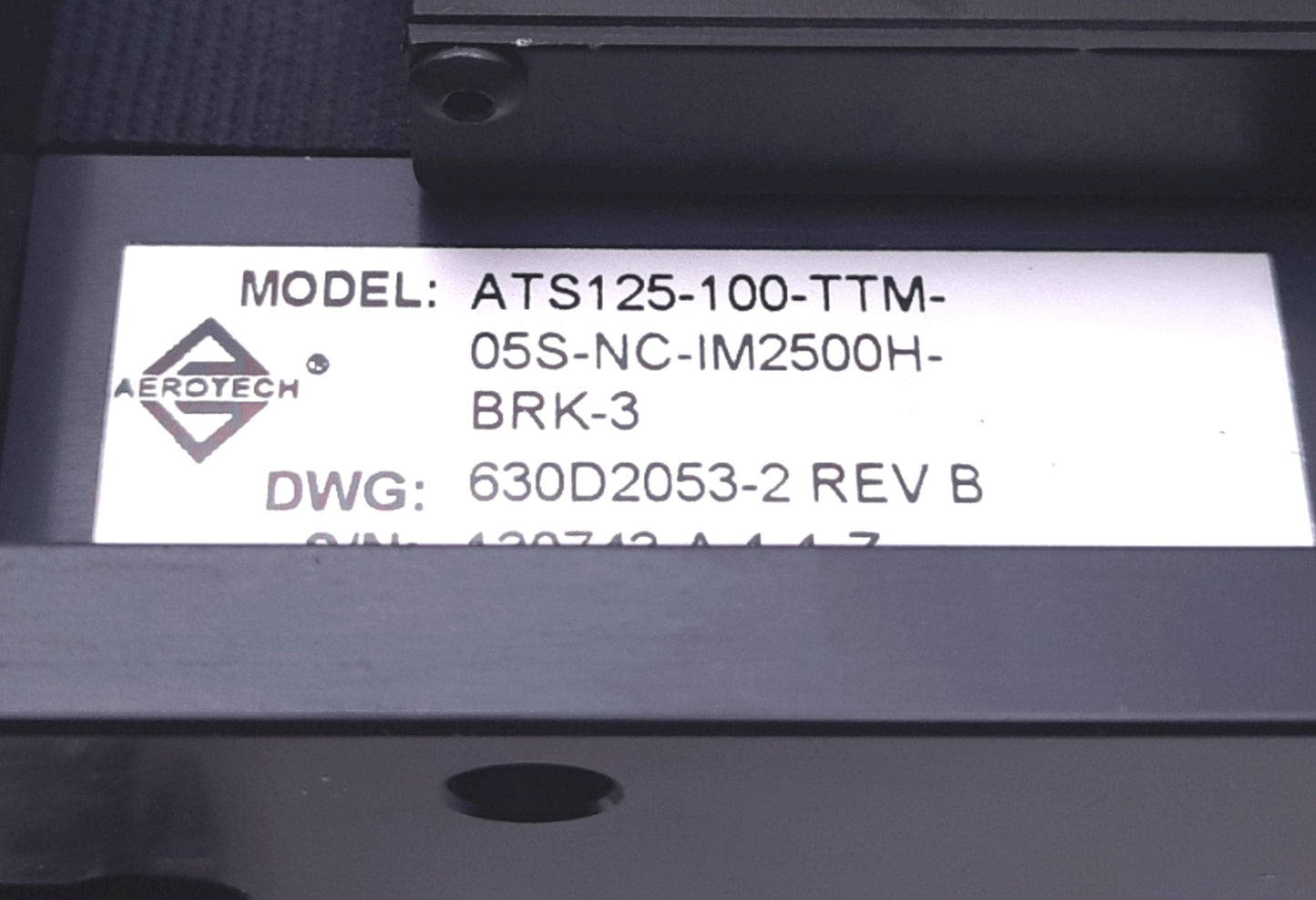 Used Aerotech ATS125-100-TTM-05S-NC-IM2500H-BRK-3 Positioner/Motor 100mm Travel